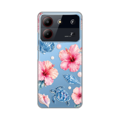 Maska Silikonska Print Skin za ZTE Blade A54 Hibiscus Sea