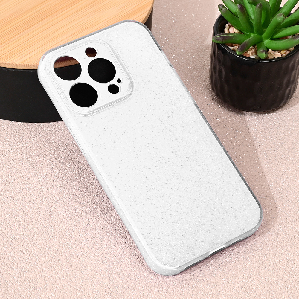 Maska Sparkle Dust za iPhone 15 Pro 6.1 bela