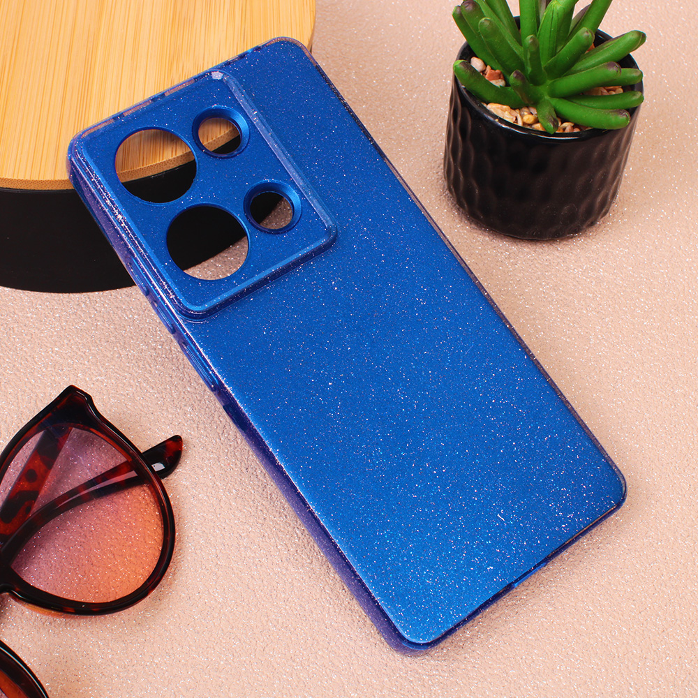 Maska Sparkle Dust za Xiaomi Redmi Note 13 Pro 4G tamno plava
