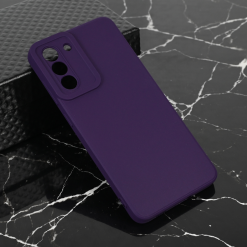 Maska Teracell Giulietta za Samsung G990 Galaxy S21 FE mat tamno ljubicasta
