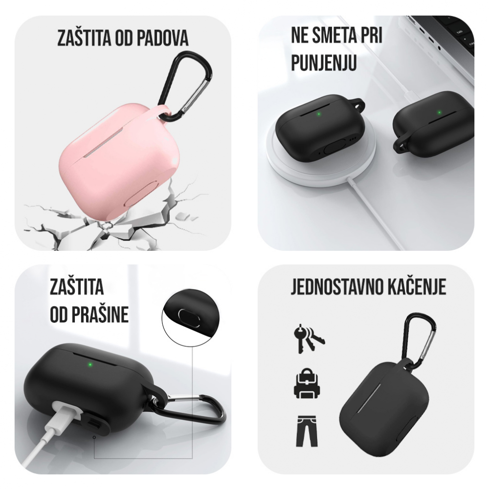 Torbica za Airpods Pro/Pro 2 bela - Slika 2