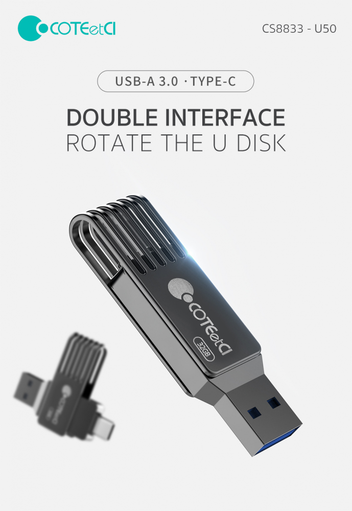 USB flash memorija Coteci CS8833 32GB USB 3.0/Type C - Slika 2