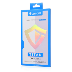 Zaštitno staklo Privacy Teracell Titan 2.5D za iPhone 13/13 Pro/14/16e/17e 6.1 crni
