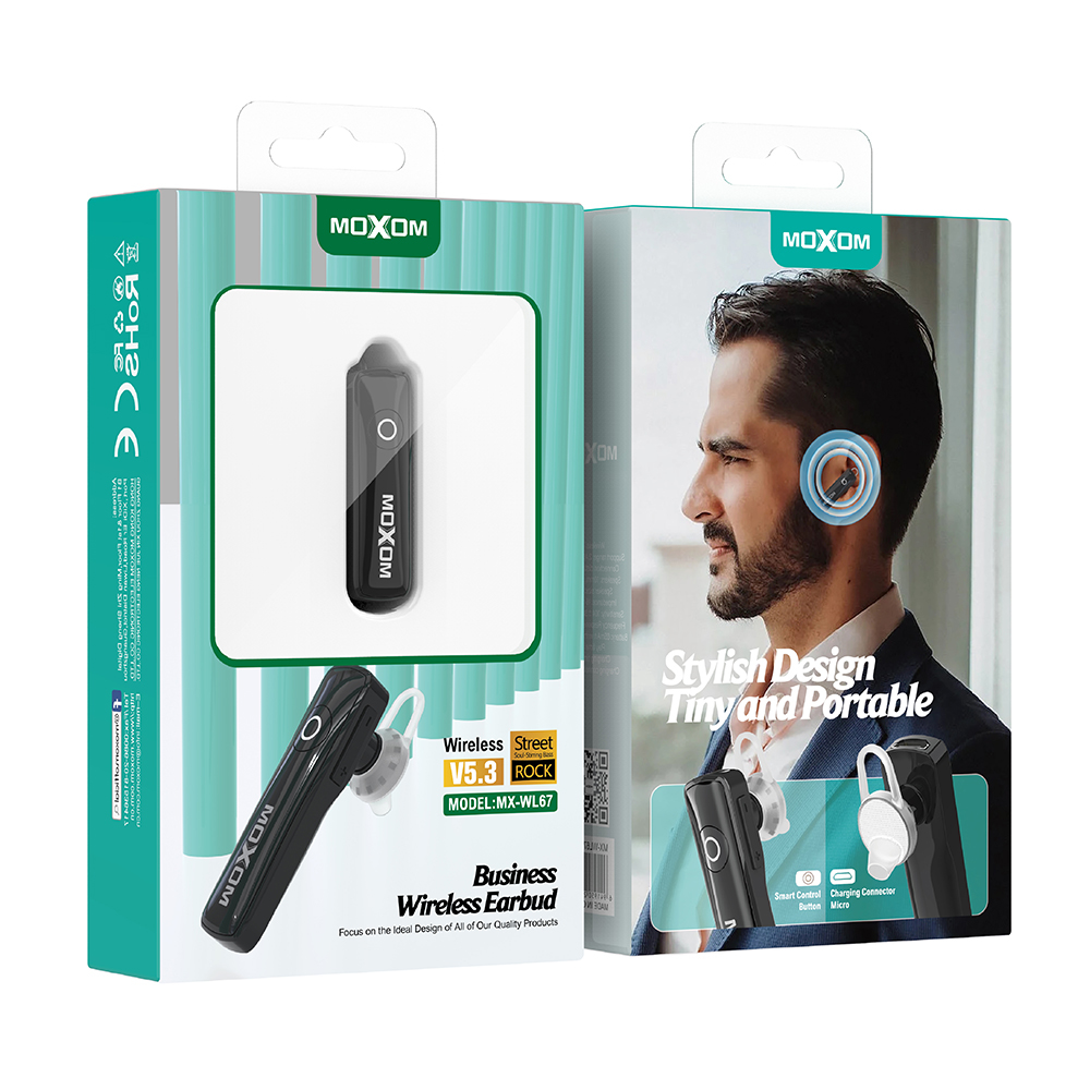 Bluetooth headset (slusalica) Moxom MX-WL67 crna - Slika 2