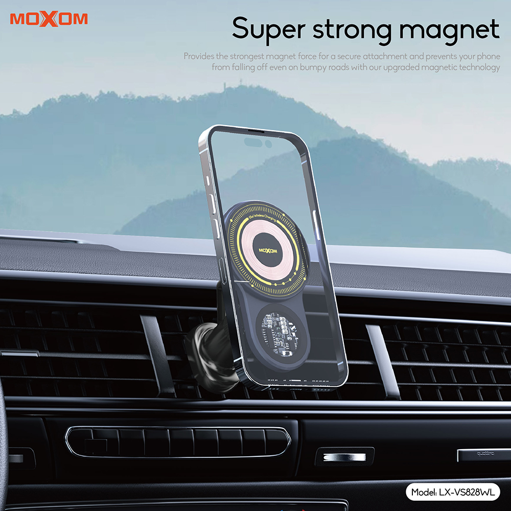 Drzac za mobilni telefon Moxom MX-VS828 wireless 15W crni - Slika 2