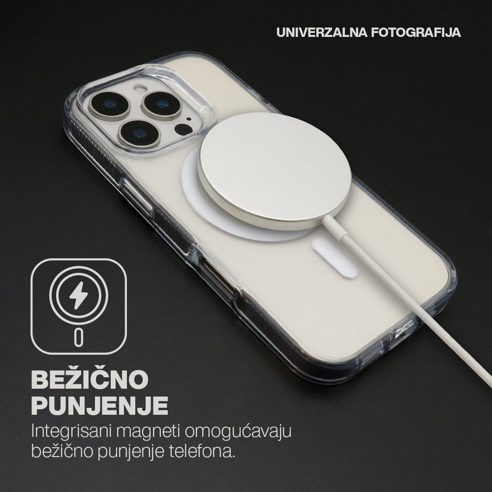 Futrola COLOR FRAME MagSafe za iPhone 17 Pro (6.3) srebrna (providna) - Slika 2