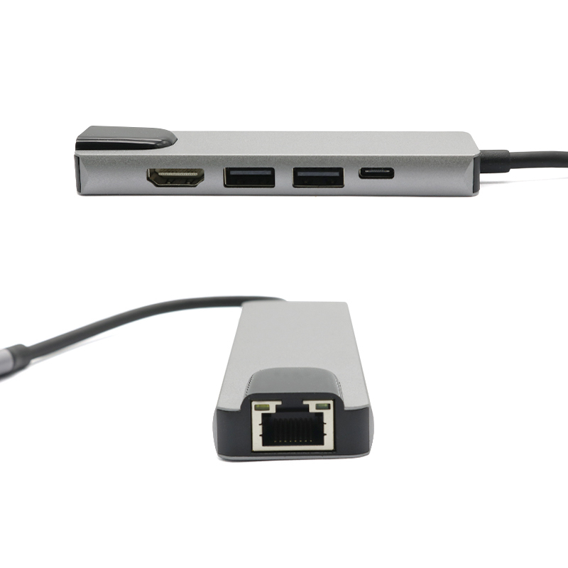 Hub Type-c na HDMI Type C 2xUSB3.0 LAN (5 u 1) - Slika 2