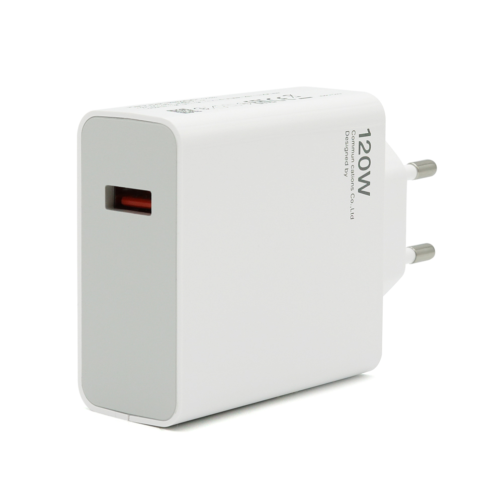 Kucni punjac Super Fast 120W GaN 6A USB sa USB A na Type C kablom beli - Slika 2