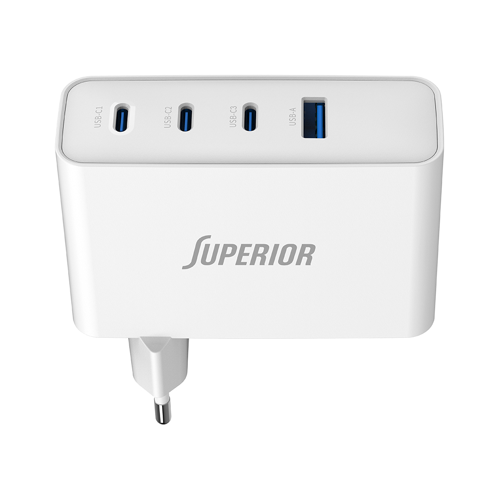 Kuciste punjaca Superior SU-10001ACCC 100W GaN Fast PD + USB belo - Slika 2