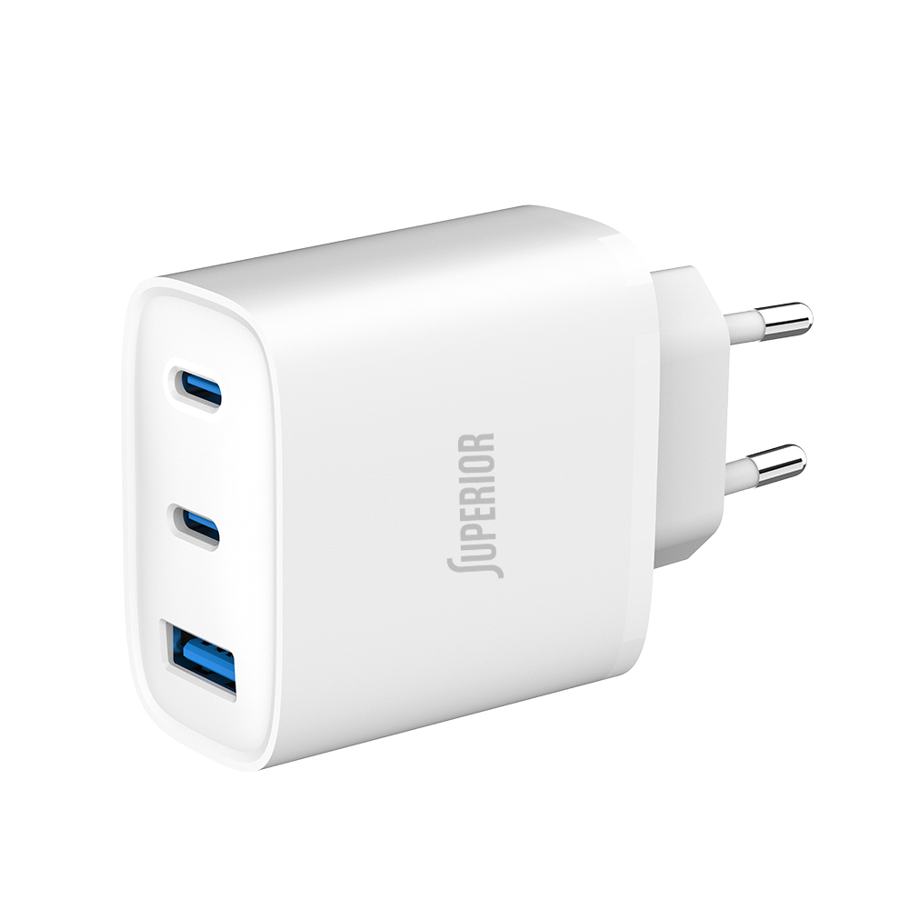 Kuciste punjaca Superior SU-6505ACCL 65W GaN Fast PD + USB belo - Slika 2