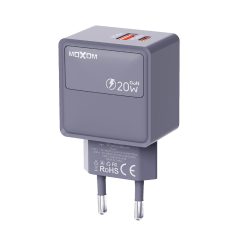 Kuciste punjaca MOXOM MX-HC286 Type C + USB 20W sivi