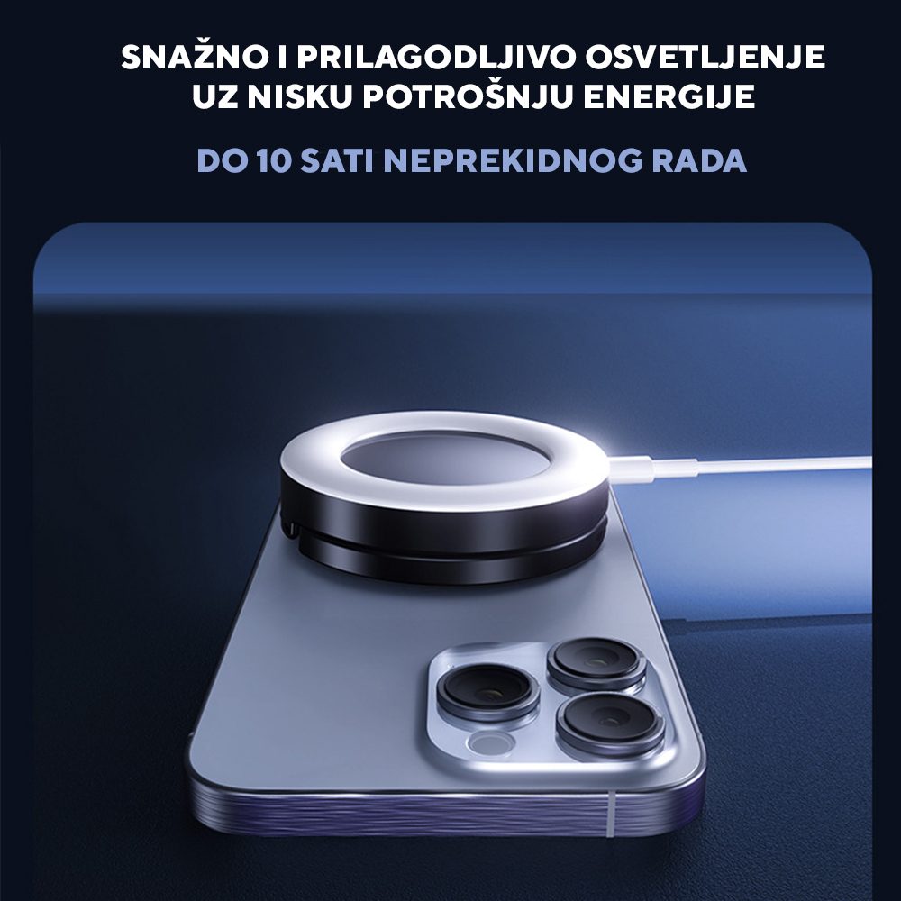 Selfie magnetic LED svetlo Z04 crno - Slika 2