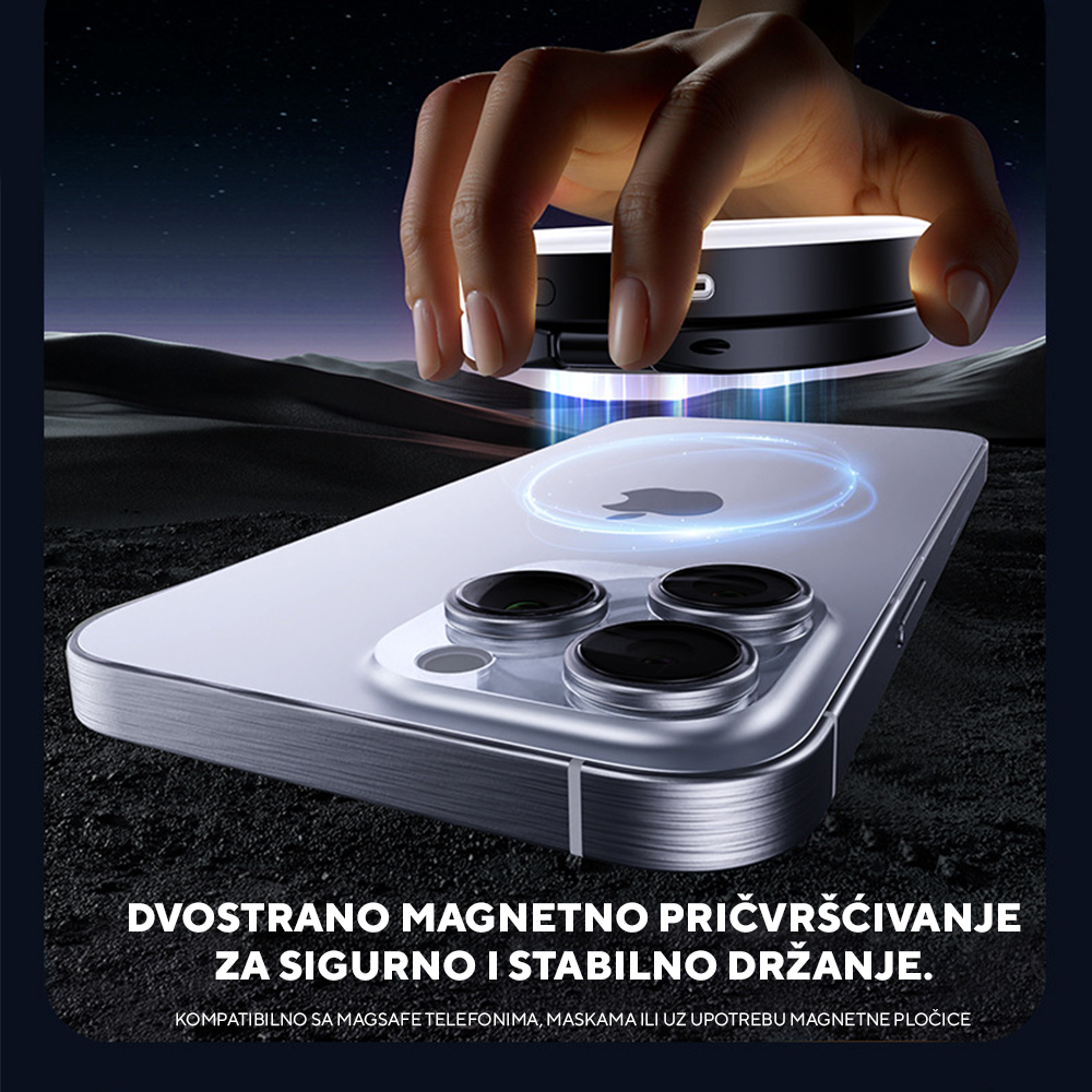 Selfie magnetic LED svetlo Z04 crno - Slika 3