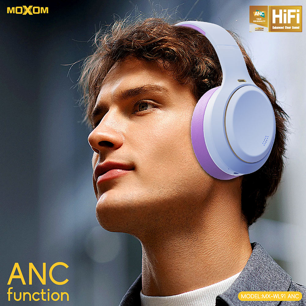 Slusalice bluetooth Moxom MX-WL91 ANC ljubicaste - Slika 3