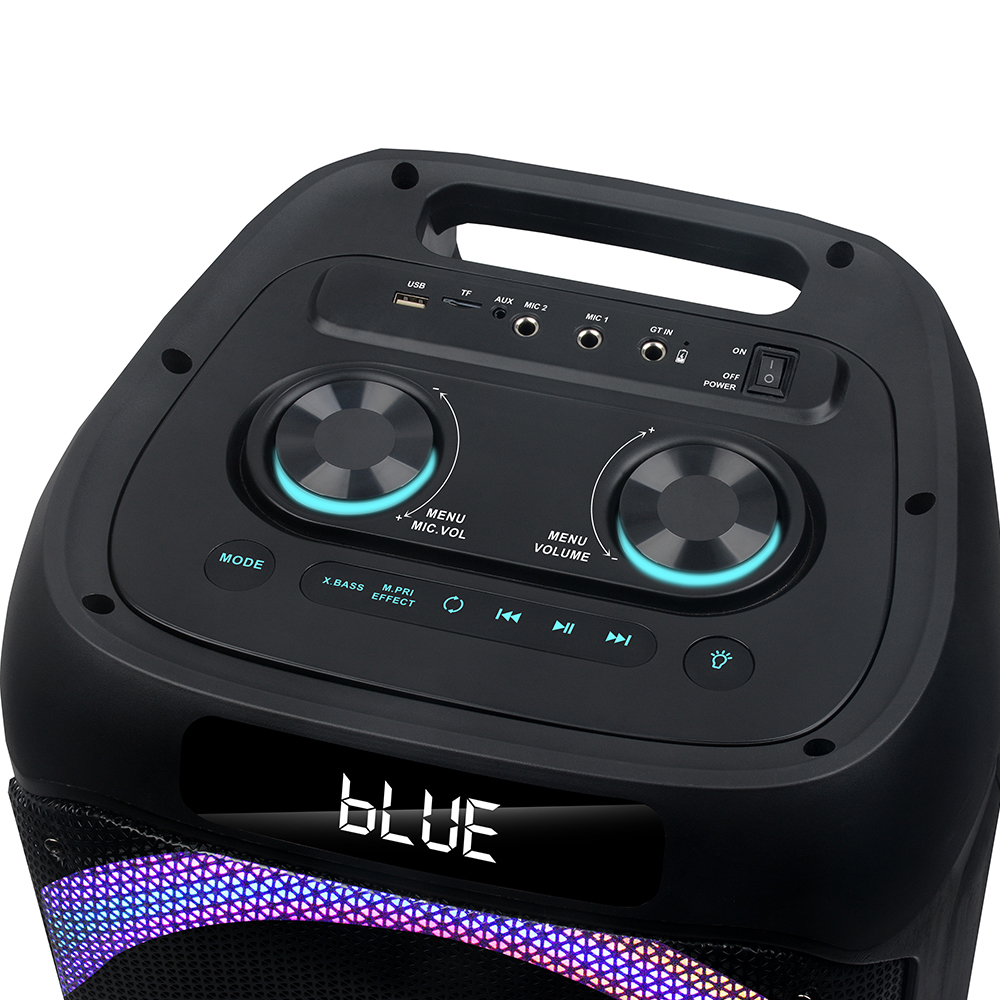 Zvucnik bluetooth NDR-1312 (DSP) 80W 2*12 inca sa dva mikrofona crni - Slika 3