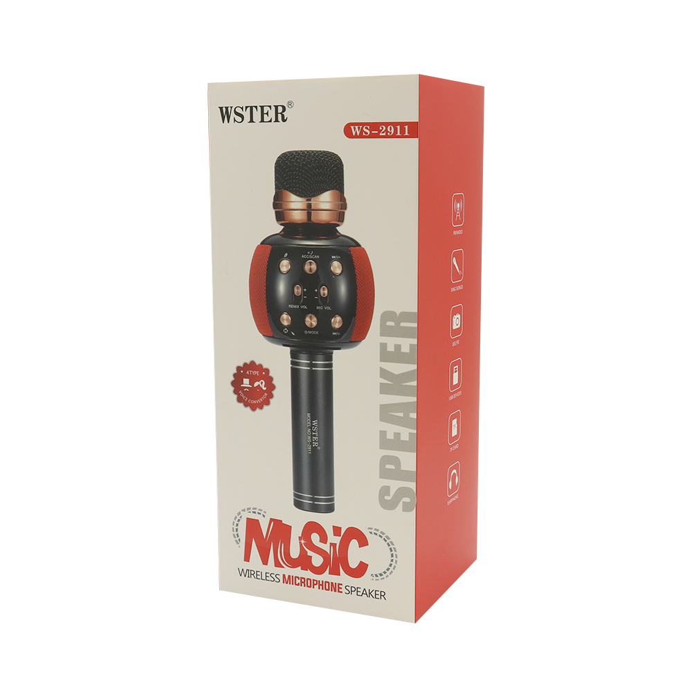 Mikrofon bluetooth WS-2911 crno-crveni - Slika 2