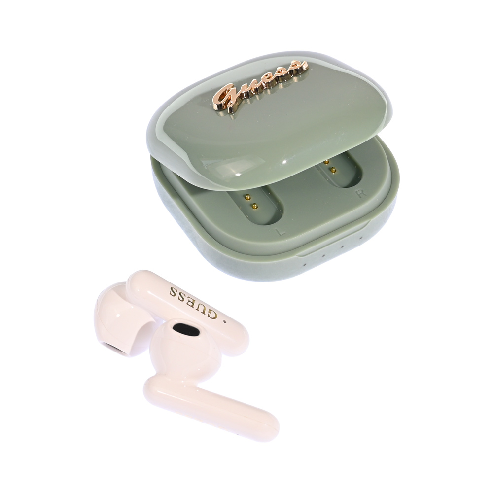 Bluetooth slusalice Guess Script Metal Logo zelene (GUTWSJ7BTE4GN) - Slika 3
