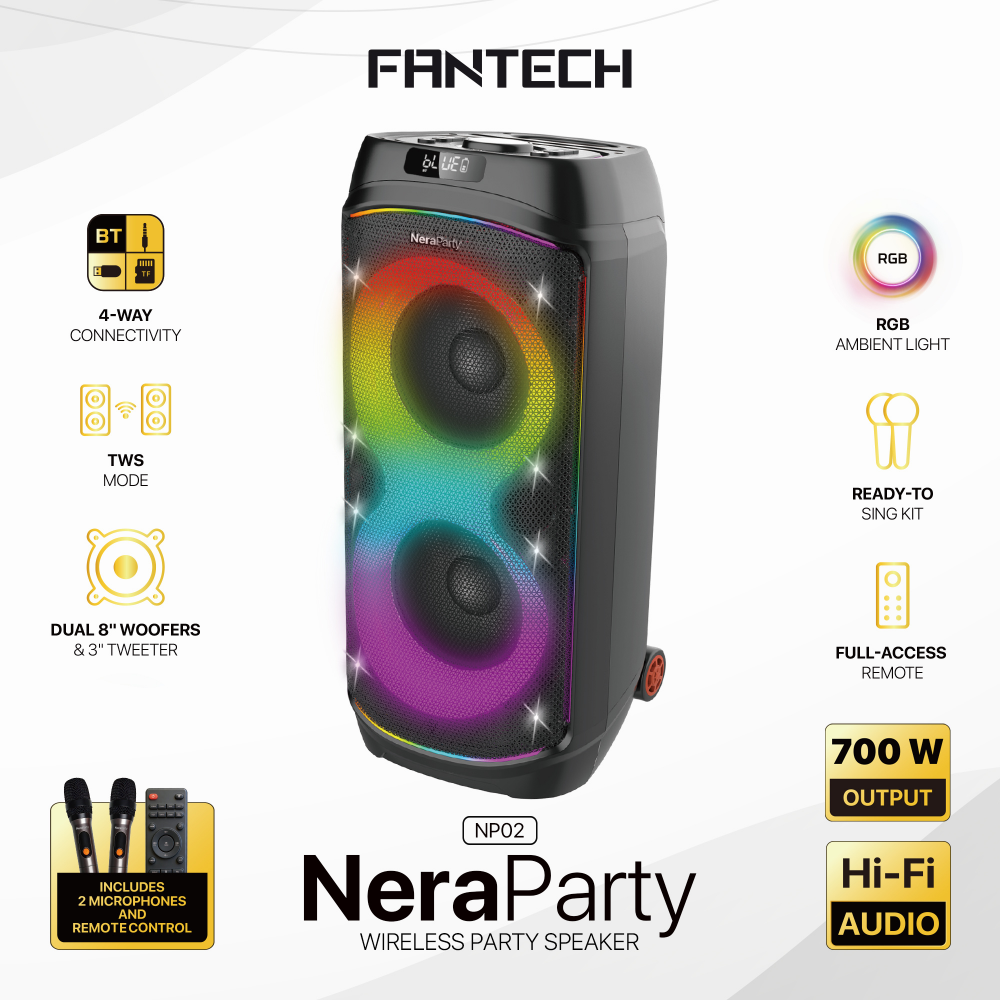 Bluetooth zvucnik Fantech NP02 NeraParty crni - Slika 2