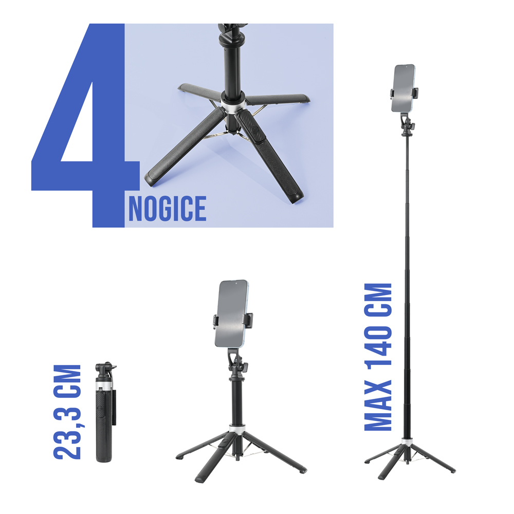 Selfie stick U69 + tripod crni - Slika 2