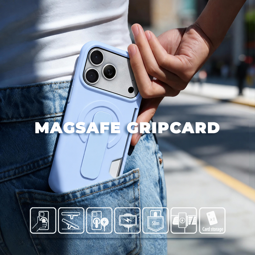 Maska Magsafe GripCard za iPhone 13/14 6.1 siva