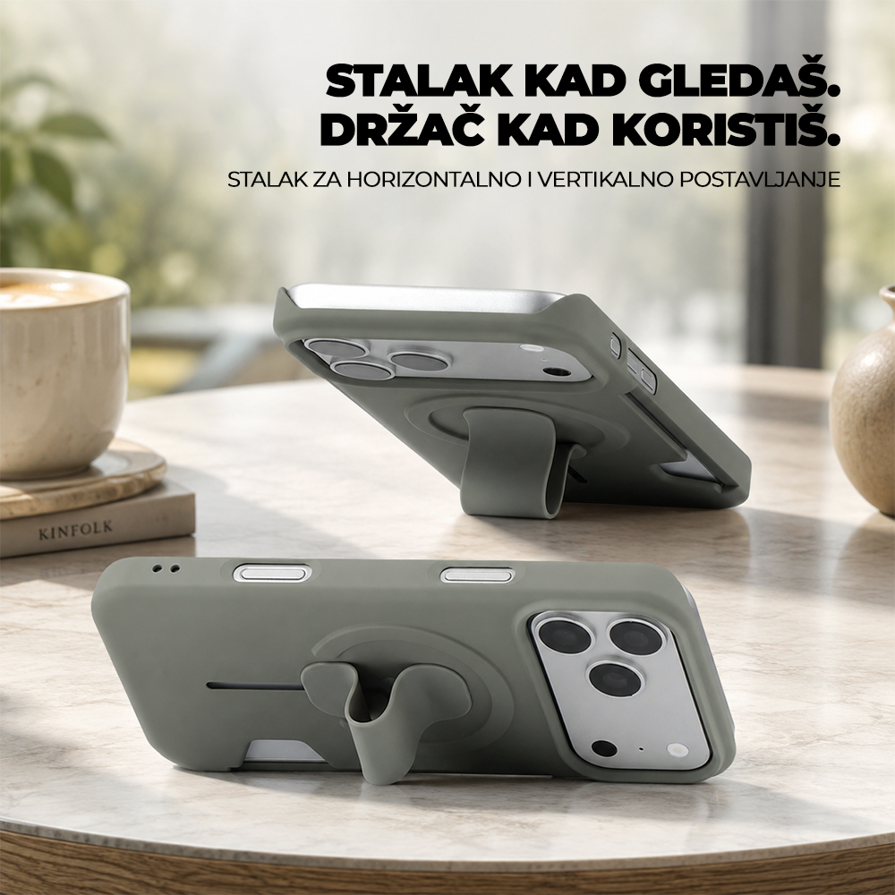 Maska Magsafe GripCard za iPhone 16 Pro 6.3 crna - Slika 3
