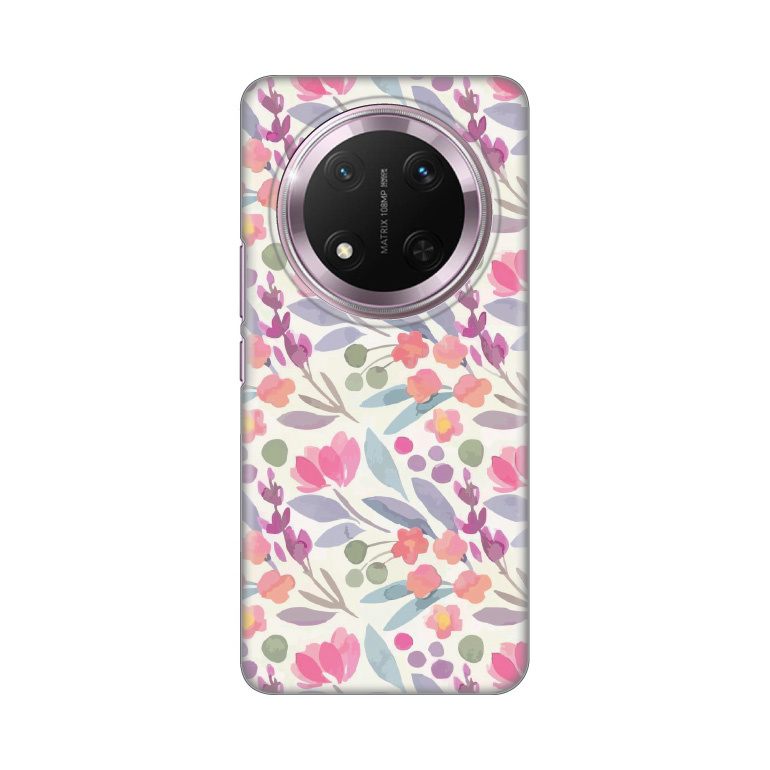Maska Silikonska Print za Honor Magic 7 Lite Watercolor Flowers
