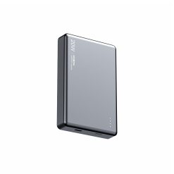 Power Bank MagSafe Moxom Ultra Thin MX-PB213 PD20W + Wireless 15W 10000mAh sivi