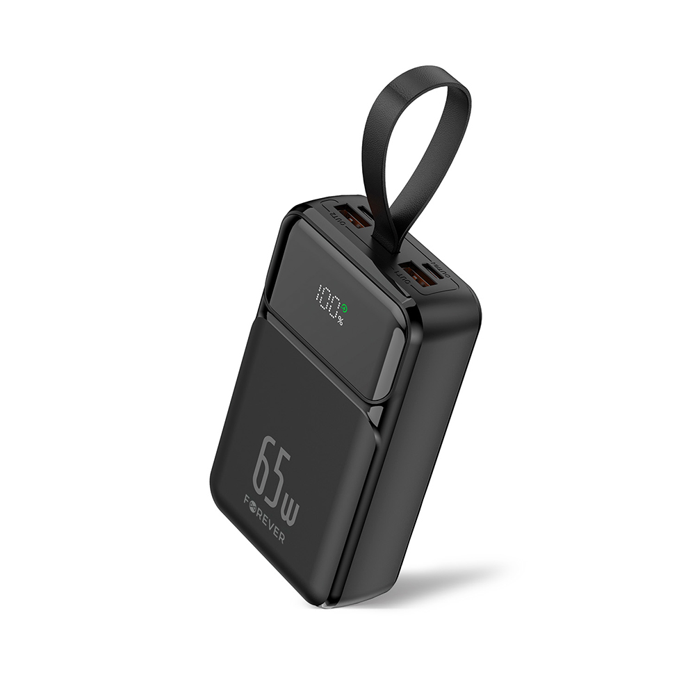 Power bank Forever TB-400 PD+QC USB-A/Type C 65W 20000mAh crni