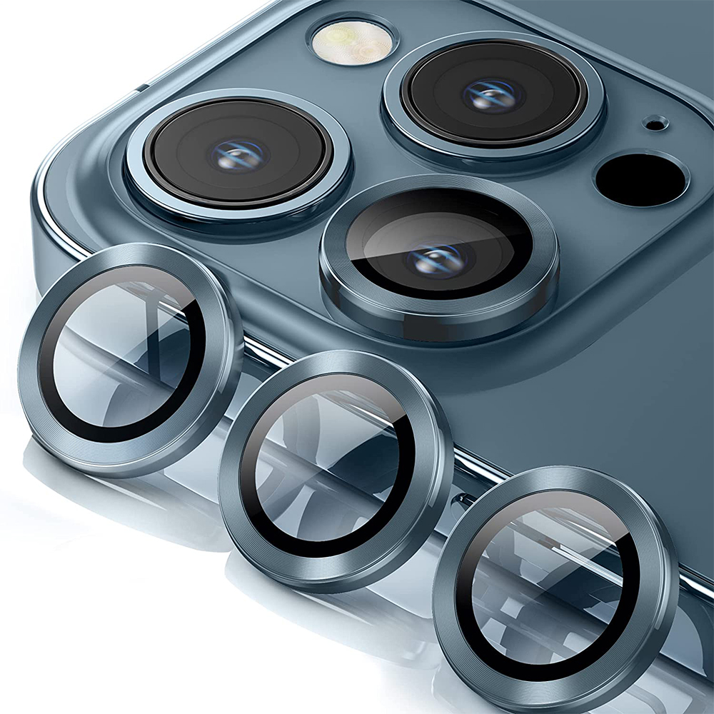 Zaštita kamere RING za iPhone 15 Pro Max (6.7) plava