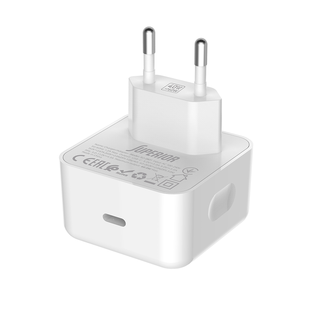 Kuciste punjaca Superior SU-2701 40W Dynamic Power Adapter 60W Max belo