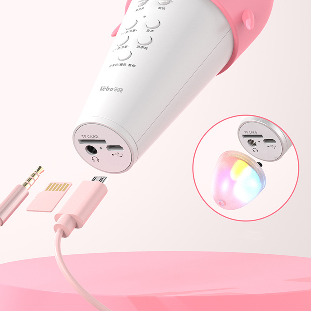 Mikrofon bluetooth K5 sargarepa pink - Slika 3