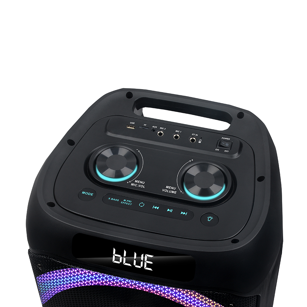 Zvucnik bluetooth NDR-1308 (DSP) 60W 2*8 inca sa dva mikrofona crni - Slika 3