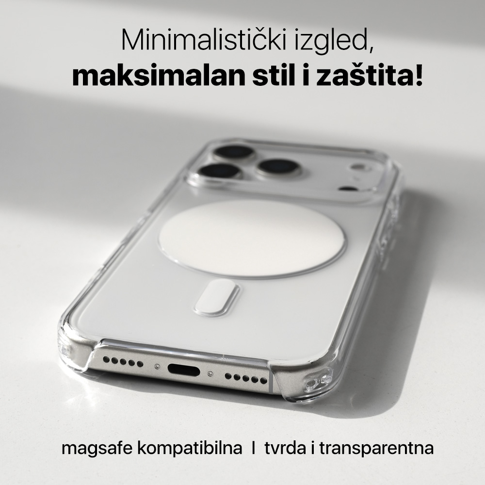 Maska Magsafe Circle za iPhone 17 Pro/18 Pro 6.3 transparent - Slika 3